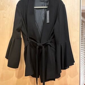 Elie Tahari Shanola Georgette Belted jacket
